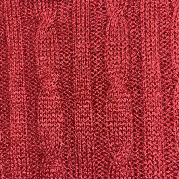 Susie Rose XXL Red Knit Sweater Button Collar Long Sleeve Women’s Top - Picture 7 of 9